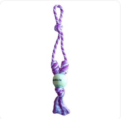 Bg Pet Evcil Hayvan Örgü İpi Ve Diş Kaşıma Oyun Topu 45 cm (Hardal) - BG PET