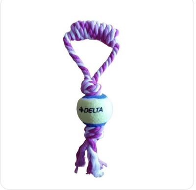 Ellie Pet Evcil Hayvan Örgü İpi Ve Diş Kaşıma Oyun Topu (Ekru) - 1