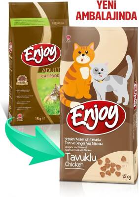 Enjoy tavuklu yetişkin kedi maması15 Kg - 2