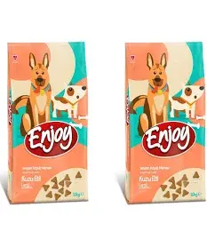Enjoy Kuzu Etli ve Pirinçli Yetişkin Köpek Maması 10 Kg (2 Adet) - 1