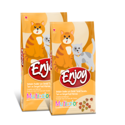 Enjoy Multicolor Renkli Taneli Yetişkin Kedi Maması 10 Kg - ENJOY