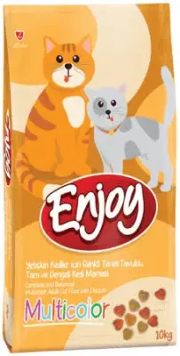 Enjoy Renkli Taneli Yetişkin Kedi Maması 10 Kg (2 Adet) - 1