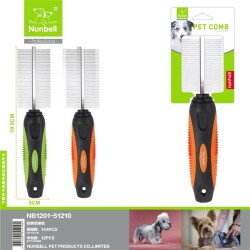 Nunbell Pet Comb Evcil Hayvan Çift Taraflı Kıtık Açıcı Tarak - NUNBELL