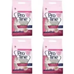 Proline Bentonit Bebek Pudralı Kedi Kumu 5 lt (4 Adet) - 1