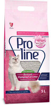 Proline Bentonit Bebek Pudralı Kedi Kumu 5 lt - 1