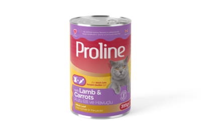 Proline Kuzu Etli Ve Havuçlu Pate İçinde Et Parçacıklı Yetişkin Kedi Konservesi 400 Gr (12 Adet) - 1