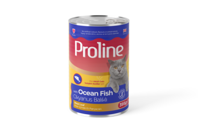 Proline Okyanus Balıklı Pate İçinde Et Parçacıklı Yetişkin Kedi Konservesi 400 Gr (12 Adet) - 1
