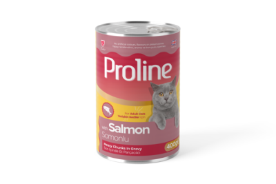 Proline Somonlu Sos İçinde Et Parçacıklı Yetişkin Kedi Konservesi 400 Gr (12 Adet) - 1