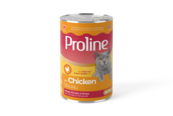 Proline Tavuklu Sos İçinde Et Parçacıklı Yetişkin Kedi Konservesi 400 Gr (12 Adet) - PROLİNE