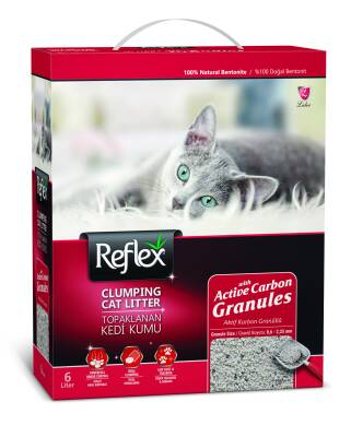 Reflex Aktif Karbon Granüllü 6 lt Topaklanan Kedi Kumu - 1