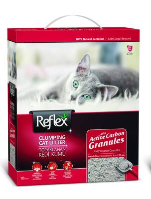 Reflex Aktif Karbon Granüllü 10 lt Topaklanan Kedi Kumu - 1