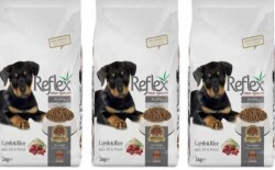 Reflex Kuzulu Ve Pirinçli Yavru Köpek Maması 3 Kg ( 3 Adet ) - REFLEX