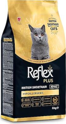 Reflex Plus British Shorthair Tavuklu 8 kg Yetişkin Kedi Maması - 1