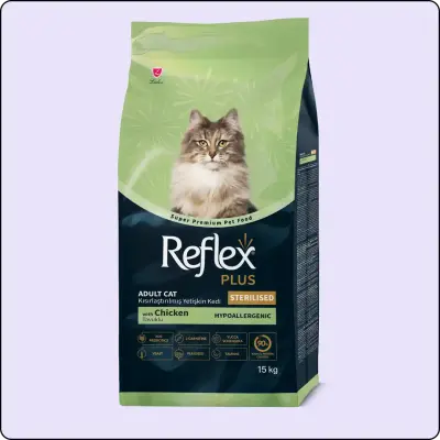 Reflex Plus Tavuklu Kısırlaştırılmış Yetişkin Kedi Maması 15 Kg - 1