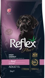 Reflex Plus Dana Etli Yüksek Aktiviteli Yetişkin Köpek Maması 3 Kg (3 Adet) - REFLEX PLUS