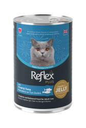 Reflex Plus Jöle İçinde Et Parçacıklı Alabalıklı ve Ton Balıklı Yetişkin Kedi Konservesi 400 Gr (12 Adet) - REFLEX PLUS