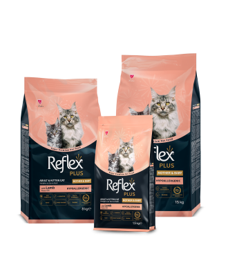 Reflex Plus Kuzu Etli Pirinçli Anne Ve Yavru İçin Kedi Maması 1,5 Kg - 1