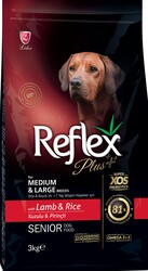 Reflex Plus Orta Ve Büyük Irk Kuzulu Pirinçli Yaşlı Köpek Maması 3 Kg - 2