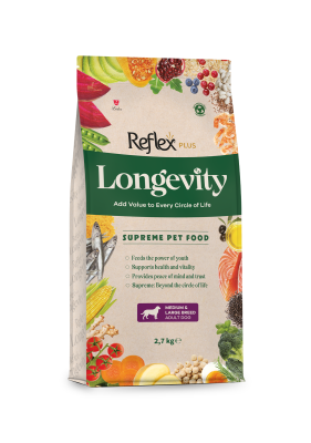 Reflex Plus Longevity Orta Ve Büyük Irk Yetişkin Köpek Maması 2,7 Kg (3 Adet) - 1
