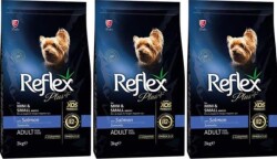 Reflex Plus Mini ve Küçük Irk Somonlu 3 kg Yetişkin Köpek Maması (3 Adet) - REFLEX PLUS