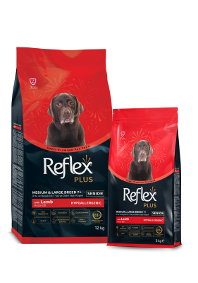 Reflex Plus Senior Kuzulu Pirinçli Orta Büyük Irk Yaşlı Köpek Maması 12 kg - 1