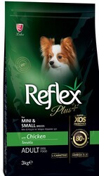 Reflex plus tavuklu mini ve küçük ırk yetişkin köpek maması 3 kg (4 Adet) - REFLEX PLUS