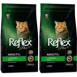 Reflex Plus Tavuklu Yetişkin Kedi Maması 1,5 kg (2 Adet) - REFLEX PLUS