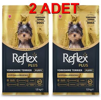 Reflex Plus Yorkshire Terrier 2 kg Yetişkin Köpek 1,5 kg Yavru Köpek Maması (2 Adet) - 1