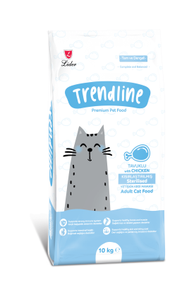 Trendline Kısırlaştırılmış Tavuklu Yetişkin Kedi Maması 10 kg - 1